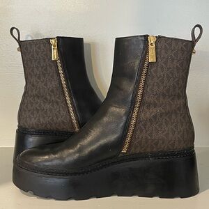 Michael Kors Black and Brown Women's Boots
